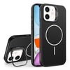 Custodia per iPhone 11 con supporto per obiettivo in silicone organico MagSafe (nero)