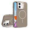 Custodia per iPhone 11 con supporto per obiettivo in silicone organico MagSafe (oro deserto)