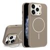 Custodia per iPhone 11 Pro Max con supporto per obiettivo in silicone organico MagSafe (oro deserto)