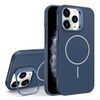 Custodia per iPhone 11 Pro Max con supporto per obiettivo in silicone organico MagSafe (blu)