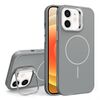 Custodia per iPhone 12 con supporto per obiettivo in silicone organico MagSafe (grigio)