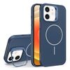 Custodia per iPhone 12 con supporto per obiettivo in silicone organico MagSafe (blu)