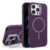 Custodia per iPhone 12 Pro con supporto per obiettivo in silicone organico MagSafe (viola)