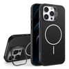 Custodia per iPhone 12 Pro con supporto per obiettivo in silicone organico MagSafe (nero)