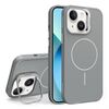 Custodia per iPhone 13 con supporto per obiettivo in silicone organico MagSafe (grigio)
