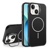 Custodia per iPhone 13 con supporto per obiettivo in silicone organico MagSafe (nero)