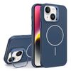 Custodia per iPhone 14 con supporto per obiettivo in silicone organico MagSafe (blu)