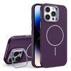 Custodia per iPhone 14 Pro con supporto per obiettivo in silicone organico MagSafe (viola)