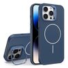 Custodia per iPhone 14 Pro con supporto per obiettivo in silicone organico MagSafe (blu)