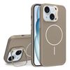 Custodia per iPhone 15 con supporto per obiettivo in silicone organico MagSafe (oro deserto)