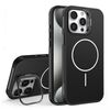 Custodia per iPhone 15 Pro Max con supporto per obiettivo in silicone organico MagSafe (nero)
