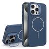 Custodia per iPhone 15 Pro Max con supporto per obiettivo in silicone organico MagSafe (blu)