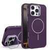 Custodia per iPhone 16 Pro con supporto per obiettivo in silicone organico MagSafe (viola)
