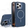 Custodia per iPhone 16 Pro con supporto per obiettivo in silicone organico MagSafe (blu)