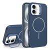 Custodia per iPhone 16 con supporto per obiettivo in silicone organico MagSafe (blu)