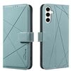 Custodia in pelle con motivo geometrico RFID per Samsung Galaxy A56 (verde)