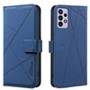 Custodia in pelle con motivo geometrico RFID per Samsung Galaxy A72 (blu)
