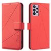 Custodia in pelle con motivo geometrico RFID per Samsung Galaxy A72 (rossa)