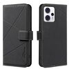 Custodia in pelle con motivo geometrico RFID per Motorola Moto G73 5G (nera)