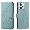 Custodia in pelle con motivo geometrico RFID per Motorola Moto G73 5G (verde)