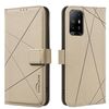 Custodia in pelle con motivo geometrico RFID per OPPO A94 5G / F19 Pro+ / Reno5 Z 5G (beige)