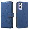 Custodia per telefono in pelle con motivo geometrico RFID per OPPO A96 5G / Reno7 Z (blu)
