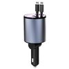 Caricabatterie accendisigari con cavo retrattile in metallo da 100 W per auto, specifiche: 8 pin + 8 pin (2,4 A)