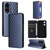 For Honor X5 Plus Cubic Grid Texture Flip Leather Phone Case(Blue)