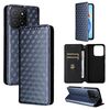 For Honor X5b / X5b Plus Cubic Grid Texture Flip Leather Phone Case(Blue)