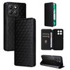 For Honor X8c 4G Cubic Grid Texture Flip Leather Phone Case(Black)