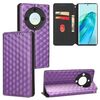 For Honor X9a / X40 / Magi5 Lite Cubic Grid Texture Flip Leather Phone Case(Purple)