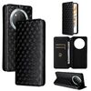 For Honor X60 Pro 5G / X9c 5G Cubic Grid Texture Flip Leather Phone Case(Black)