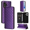 For Honor Play 50 / Play 50m Cubic Grid Texture Flip Leather Phone Case(Purple)