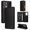 For HTC U23 / U23 Pro Cubic Grid Texture Flip Leather Phone Case(Black)