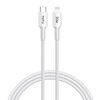 Cavo dati intrecciato TOTU CB-20-PD da 30 W USB-C/Tipo-C a 8 pin Crystals, lunghezza: 1,2 m (bianco)
