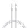 Cavo dati intrecciato TOTU CB-20-CC da 60 W USB-C/Tipo-C a cristalli di tipo-C, lunghezza: 1,2 m (bianco)