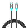 Cavo dati intrecciato in lega di alluminio TOTU CB-21-PD da 30 W USB-C/Tipo-C a 8 pin, lunghezza: 1,2 m (colore stella)