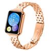Cinturino in acciaio con fibbia a fionda a cinque perle per Xiaomi Mi Band 8 Pro (oro rosa)