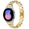 Cinturino per orologio in acciaio inossidabile con diamanti ovali da 20 mm (oro)
