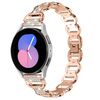 Cinturino per orologio in acciaio inossidabile con diamanti ovali da 20 mm (oro rosa)