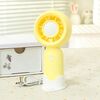 Handheld Rechargeable Fan Outdoor Camping Cooling Fan With Phone Holder Base(Yellow)