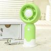 Ventilatore portatile ricaricabile, ventilatore da campeggio per esterni con base porta telefono (verde)