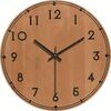 12-inch Imitation Wood Grain Texture Decorative Wall Clock Silent Quartz Clock Holiday Gift HR-CMW18