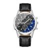 Orologio al quarzo da uomo con cinturino in pelle e vetro blu MODIYA (nero)