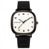OURSTART PD684 Orologio al quarzo casual digitale con cinturino in pelle scamosciata (nero)