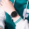 OURSTART PD705 Women Simple Quartz Watch(Black Blue)