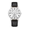 MODIYA Men Leather Strap Quartz Watch(White Black)