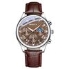 MODIYA PD716 Men Leather Strap Casual Quartz Watch(Brown)