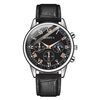 Orologio al quarzo casual da uomo con cinturino in pelle MODIYA PD716 (nero)