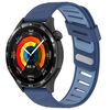 Cinturino per orologio in silicone bicolore con foro inclinato da 22 mm (blu scuro e azzurro)